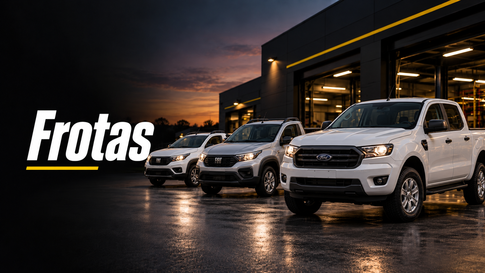 Frotas: caminhonete Ford Ranger e picapes Fiat Strada para atendimento empresarial